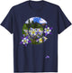 Colorado Columbine Flower - Rocky Mountain Wildflower T-Shirt - T-Shirt | Navy