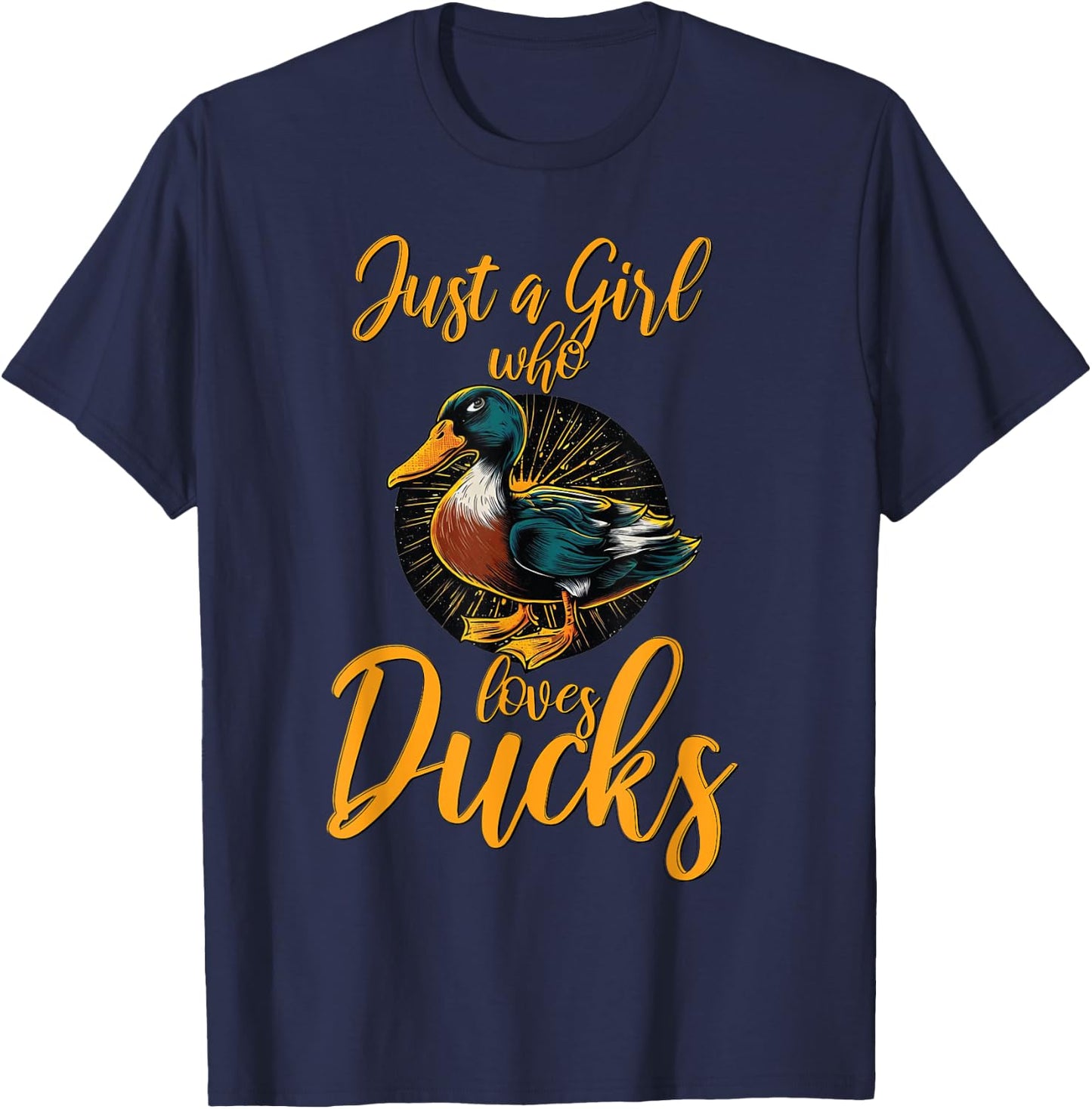 Just A Girl Who Loves Ducks - Duck T-Shirt - T-Shirt | Navy