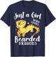 Just a girl, the bearded dragon women's children's mum T-Shirt - T-Shirt | Navy