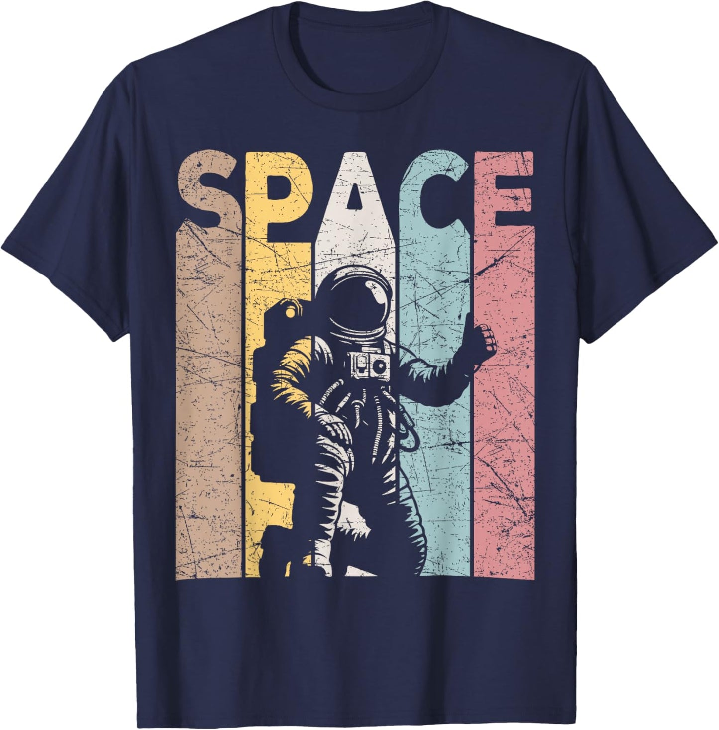 Space Vintage Outer Space Retro Space Nerd T-Shirt - T-Shirt | Navy