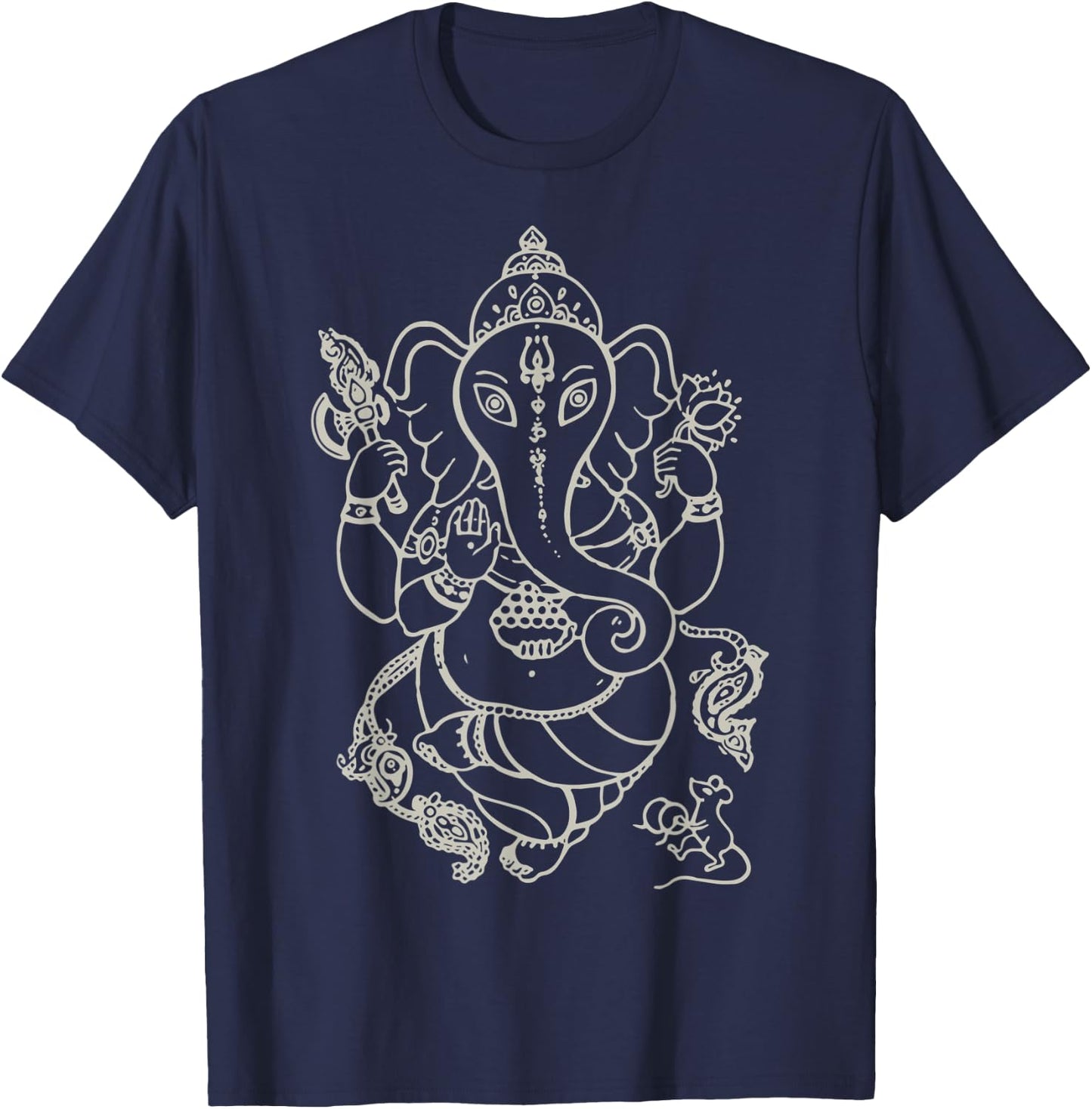 Sak Yant Thai Tattoo Ganesh Elephant God Thailand Gift T-Shirt - T-Shirt | Navy