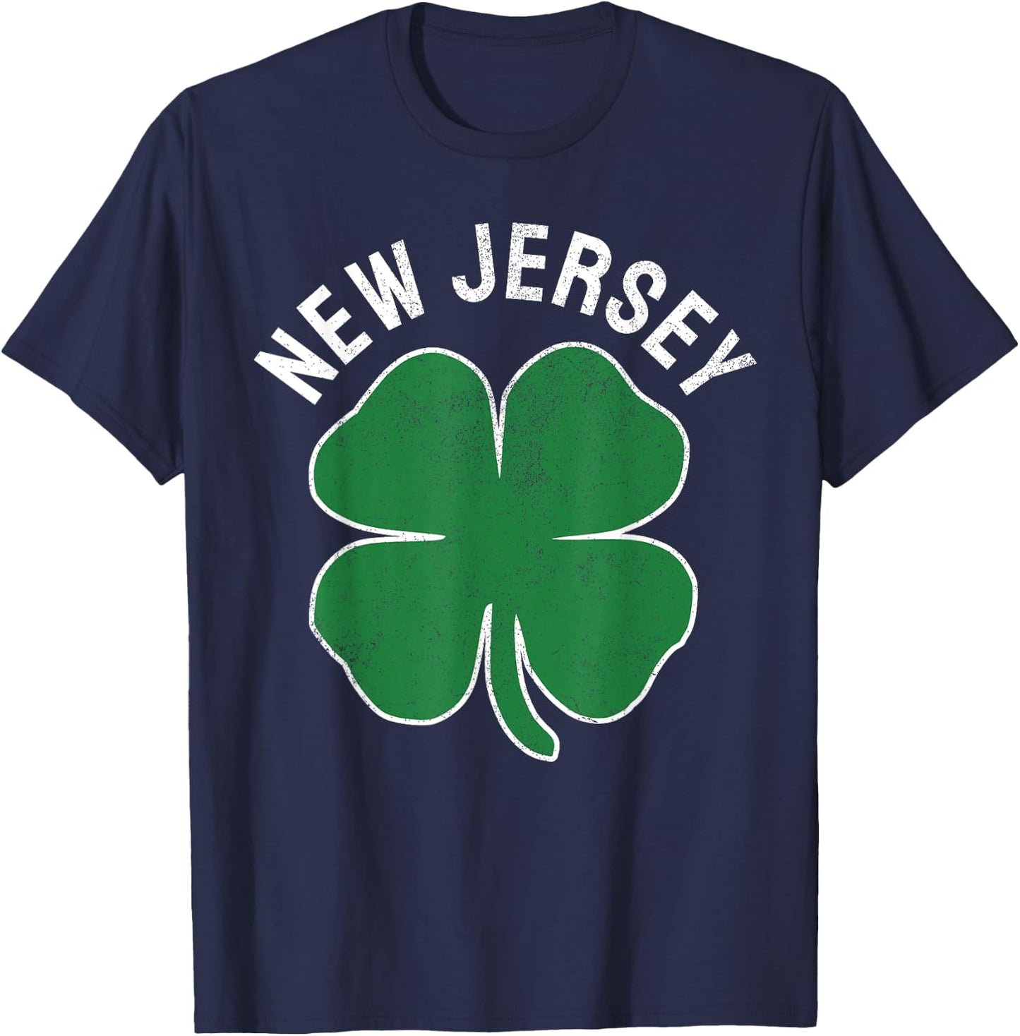 St. Patrick's Day Shamrock New Jersey Irish Green Clover T-Shirt - T-Shirt | Navy