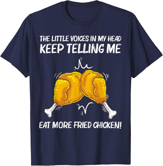 Funny Fried Chicken Gift Women Chicken Bucket Food T-Shirt - T-Shirt | Navy