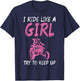 I Ride Like A Girl ATV Quad Women Funny T-Shirt - T-Shirt | Navy