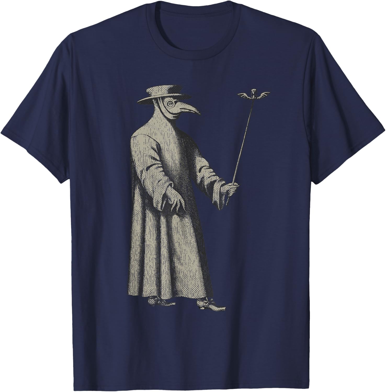 Plague Doctor Mask Medieval Steampunk Vintage Physician T-Shirt - T-Shirt | Navy