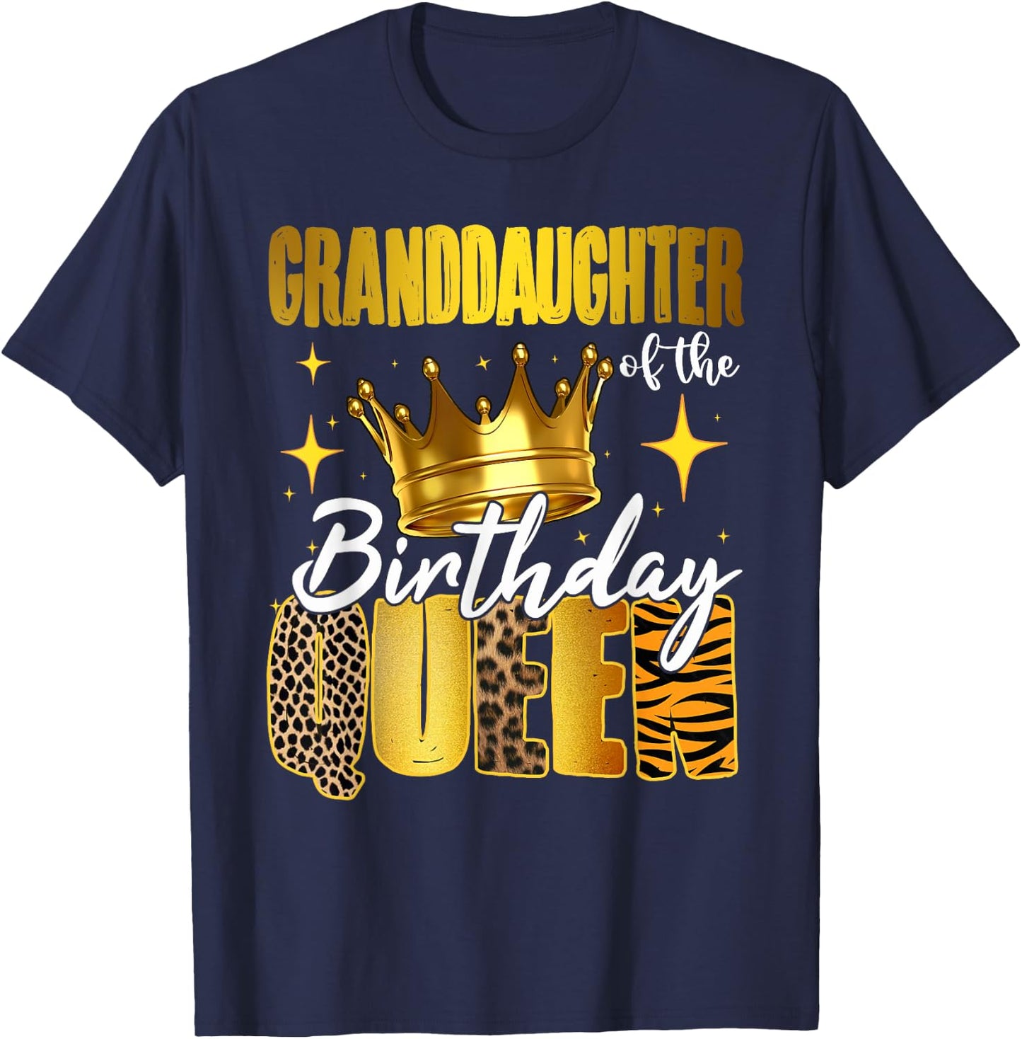 Granddaughter Of The Birthday Queen Women Bday Party Gift T-Shirt - T-Shirt | Navy