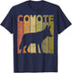 Coyote Vintage Wild Animal Retro Coyote Hunter T-Shirt - T-Shirt | Navy