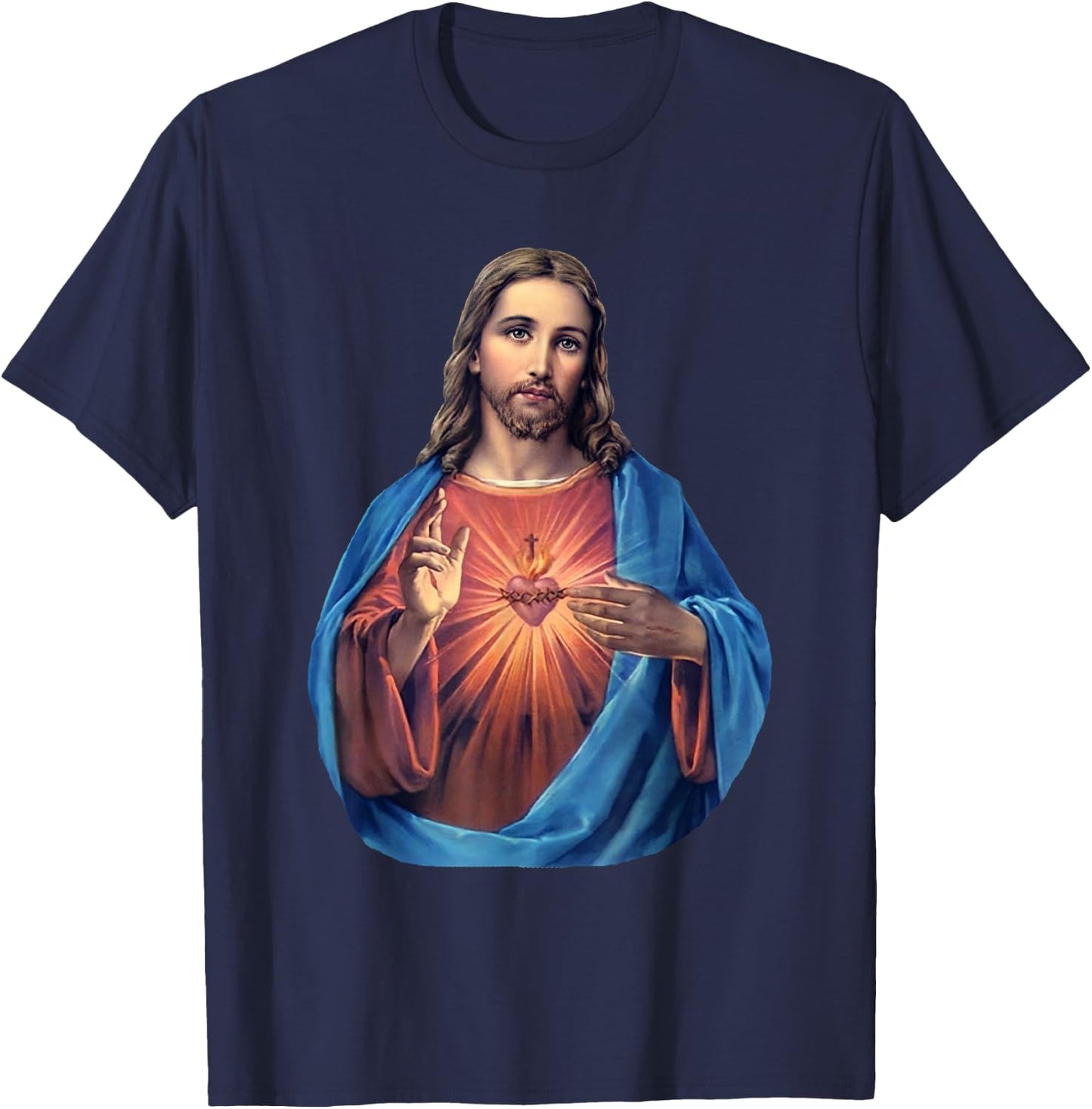 Sacred Heart Jesus T-Shirt - T-Shirt | Navy