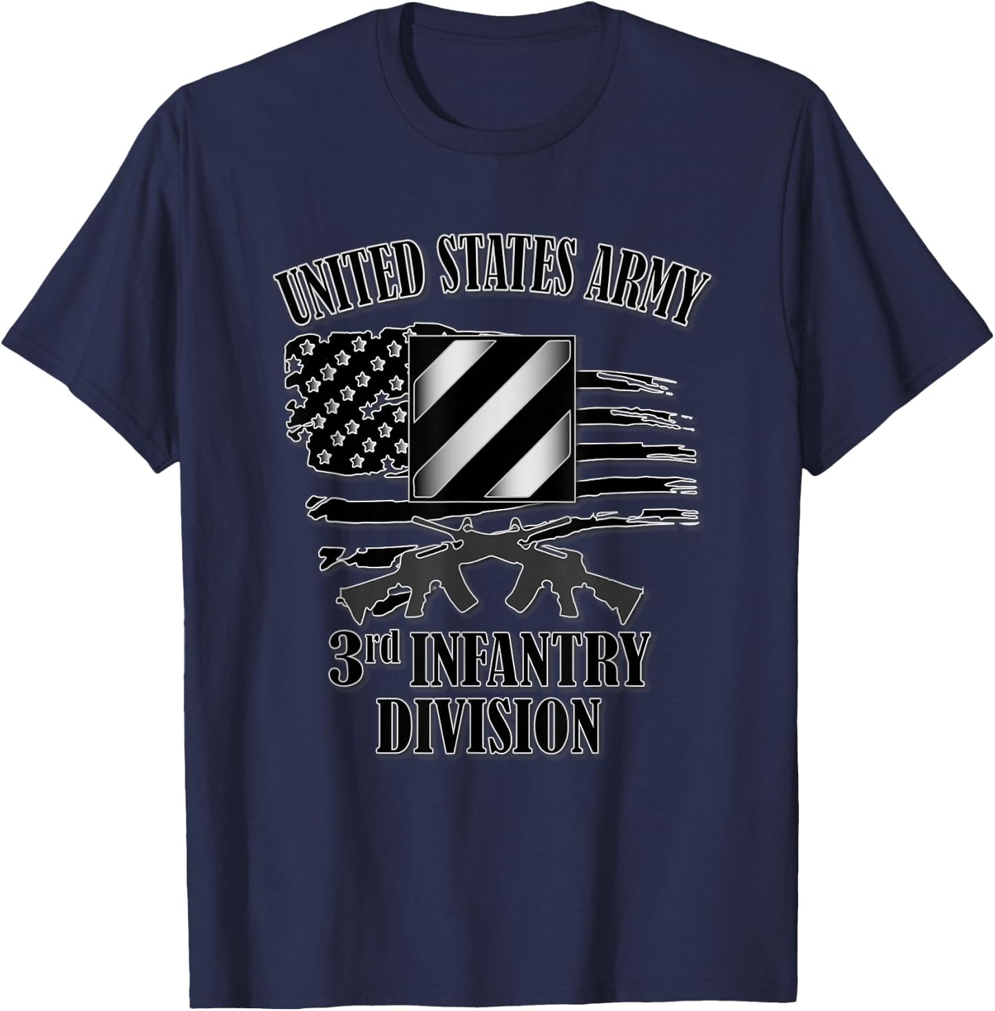 U.S. Army 3rd Infantry Division (Front Design) T-Shirt - T-Shirt | Navy