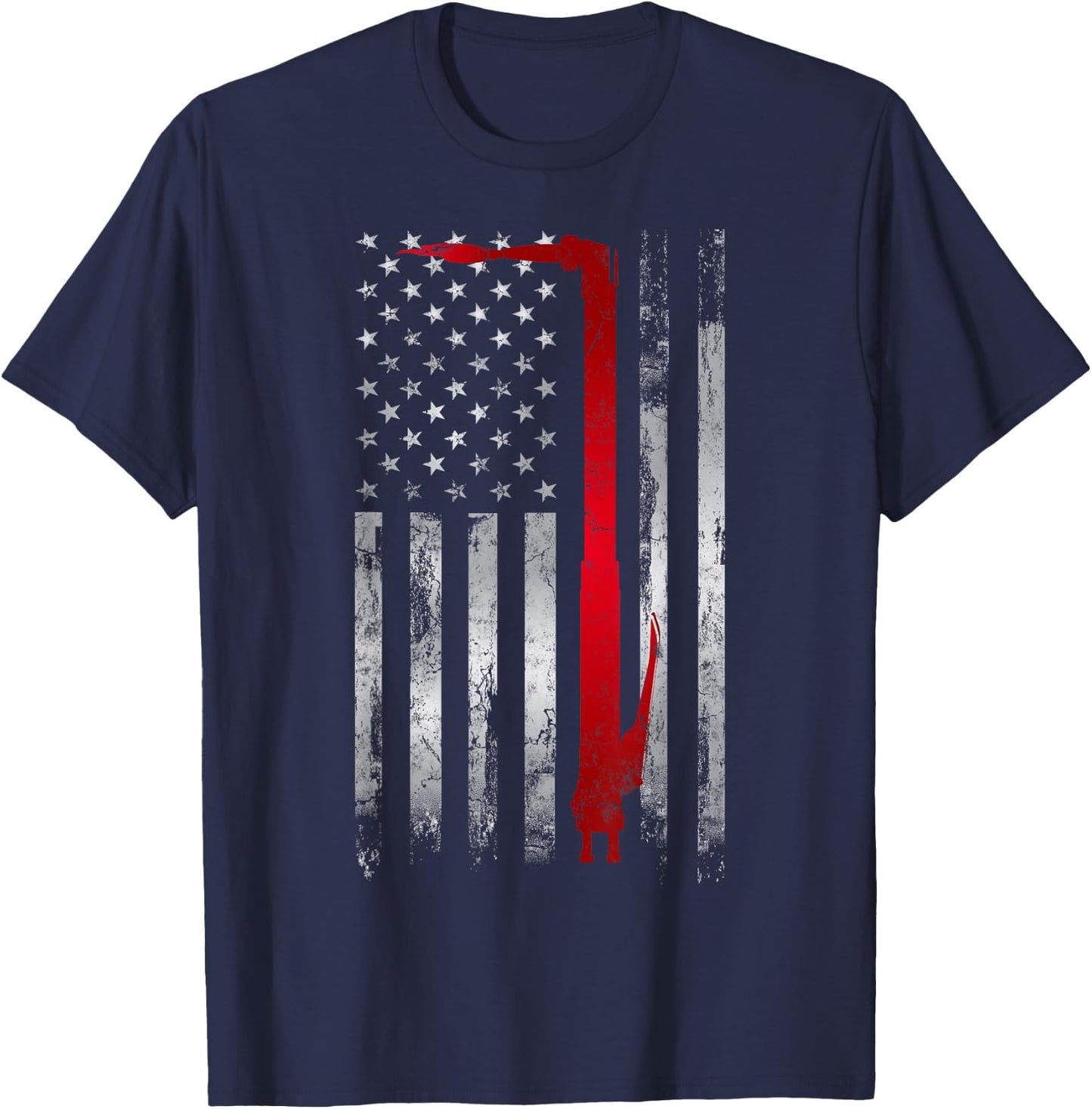 Welder Patriotic USA American Flag Welding T-Shirt - T-Shirt | Navy