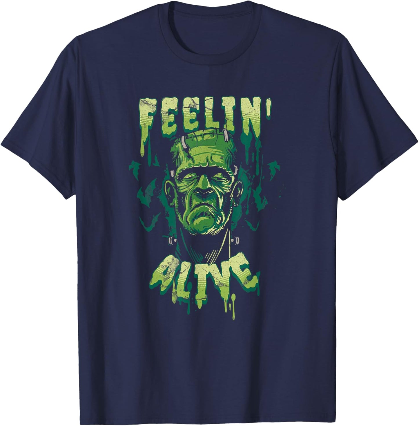 Frankenstein Monster Halloween Classic Horror Flick Costume T-Shirt - T-Shirt | Navy