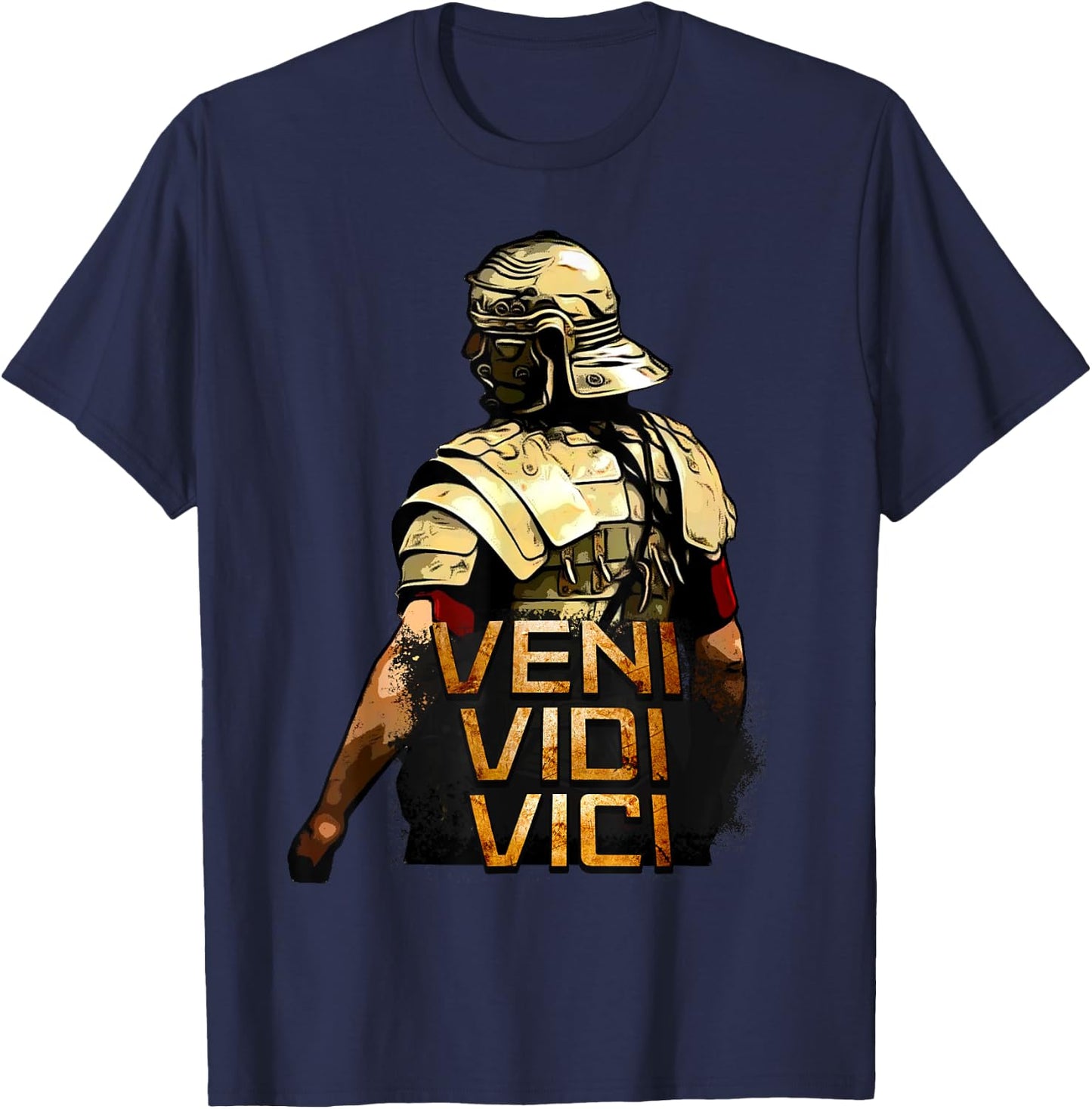 Veni Vidi Vici - SPQR Roman Empire Quote T-Shirt - T-Shirt | Navy