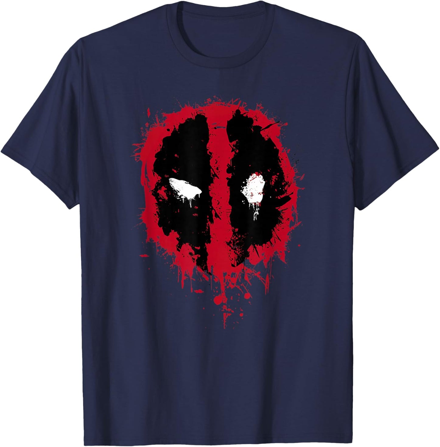 Marvel Deadpool Simple Paint Splatter Logo T-Shirt - T-Shirt | Navy