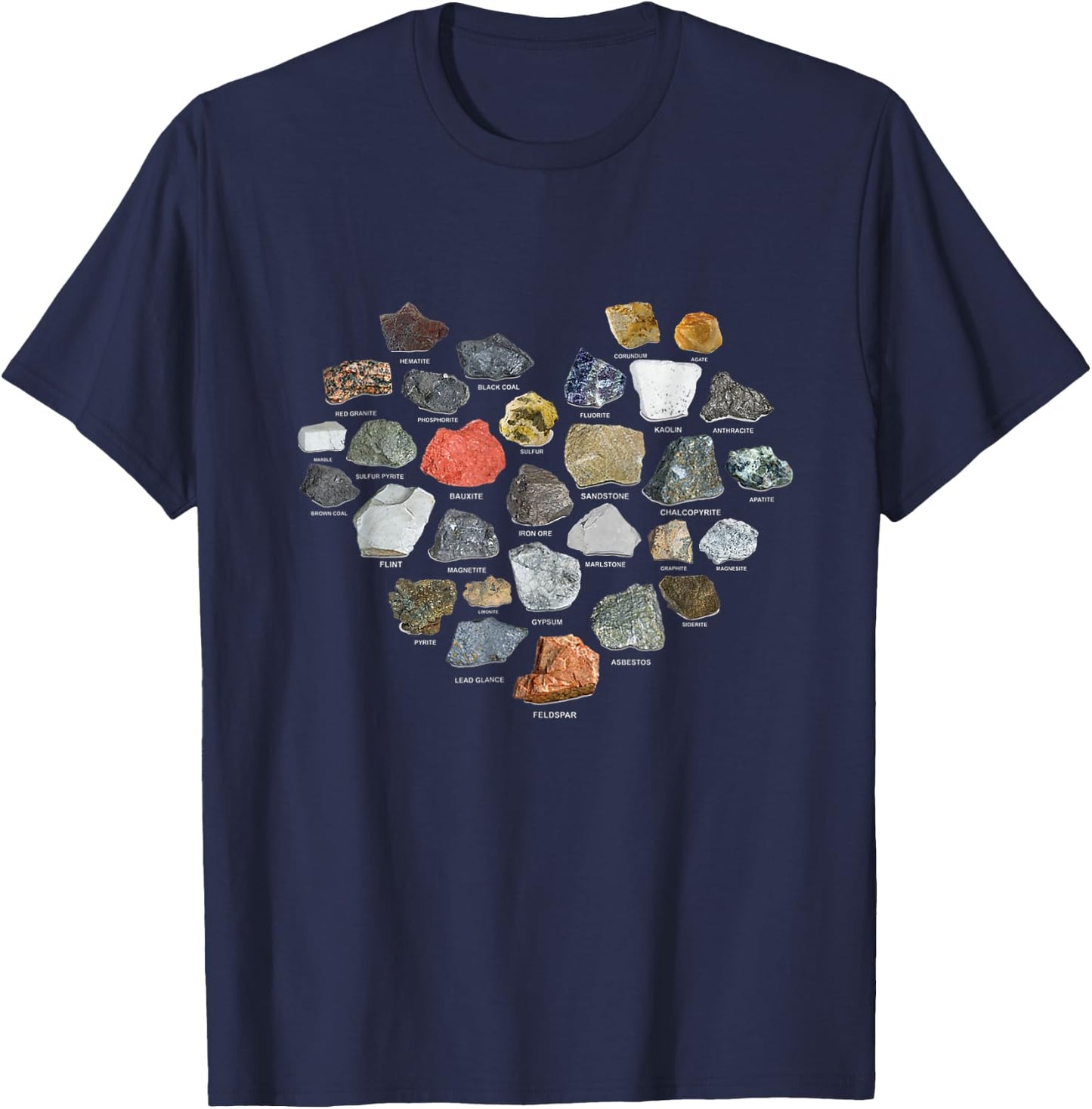 Geology Ores Minerals Gems and Crystals Rock Collecting Gift T-Shirt - T-Shirt | Navy