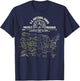 U.S. National Park Camping - All 63 US National Parks Map T-Shirt - T-Shirt | Navy