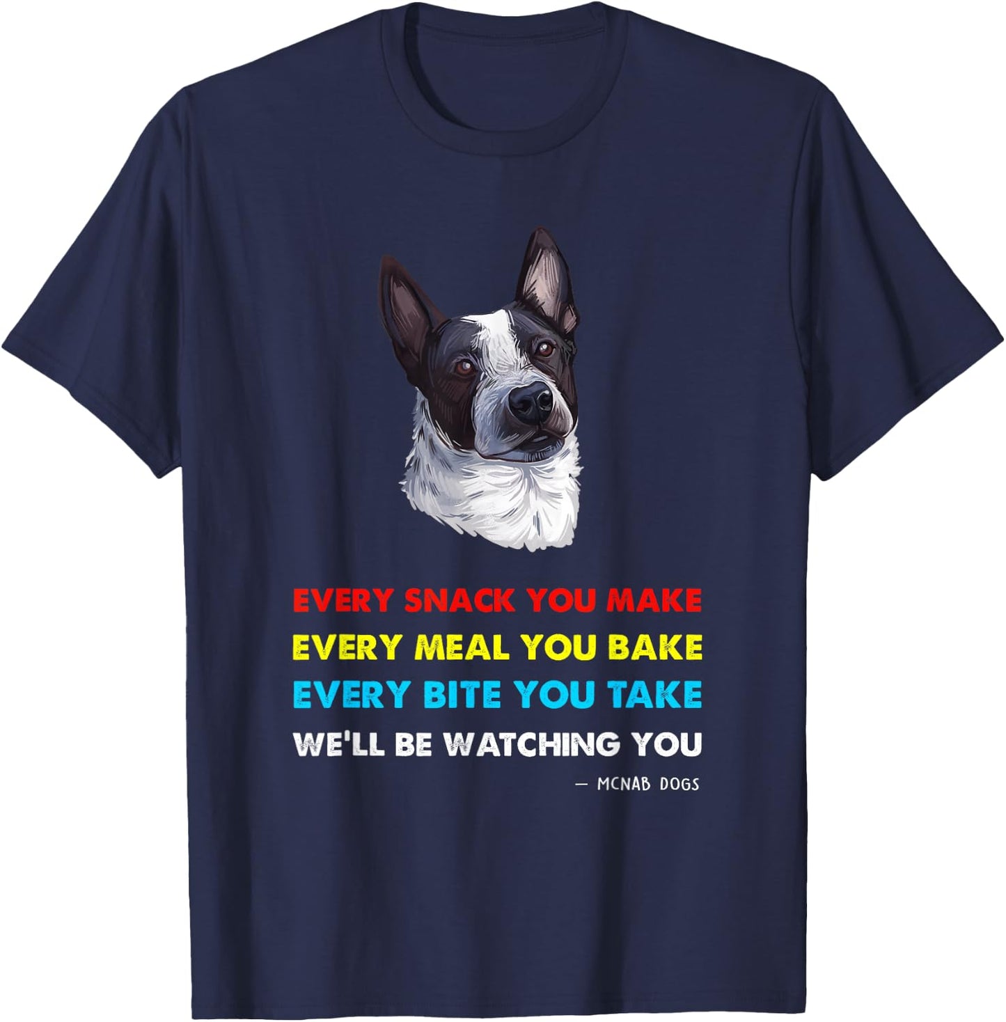 McNab Dog Shirt | McNab T-Shirt - T-Shirt | Navy