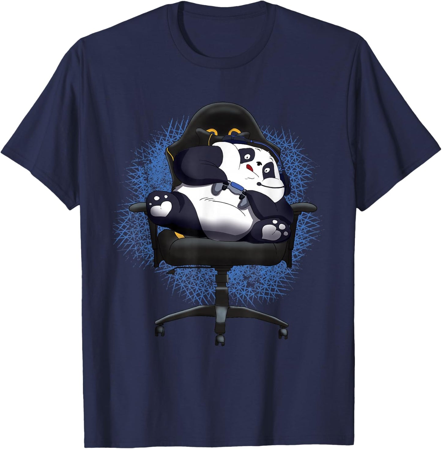 Gaming Panda Funny Gamer Video Games T-Shirt - T-Shirt | Navy