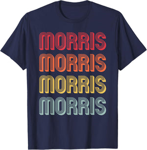 MORRIS Gift Surname Funny Retro Vintage 80s Birthday Reunion T-Shirt - T-Shirt | Navy