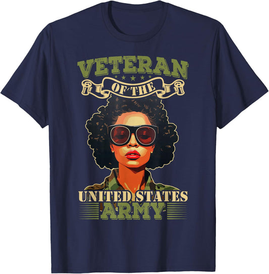Veteran Of The United States Soldier Outfit Rockabilly Woman T-Shirt - T-Shirt | Navy