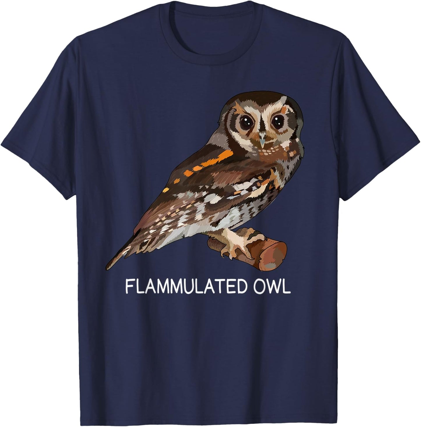 Flammulated Owl Bird Lover T-Shirt - T-Shirt | Navy