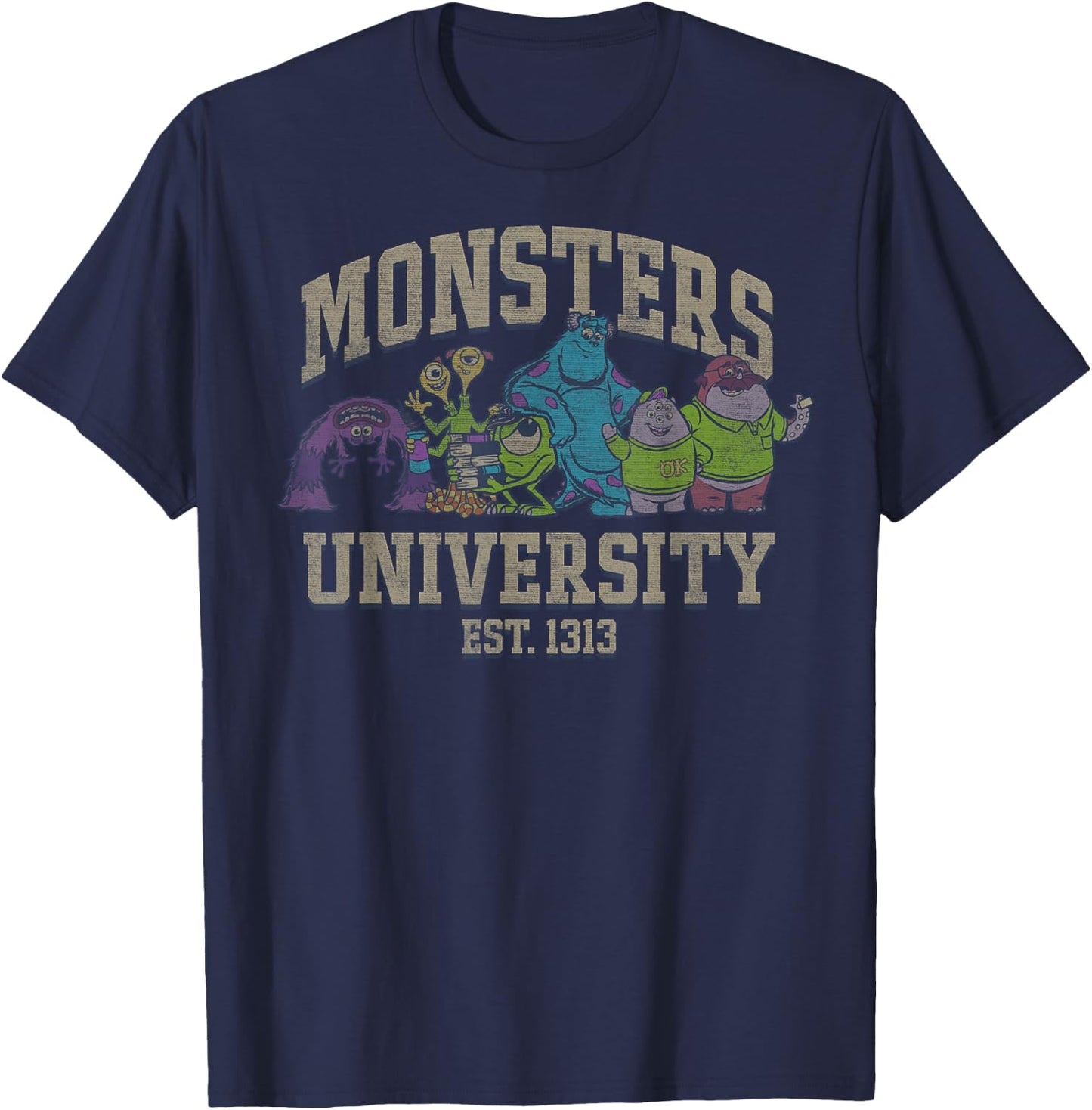 Disney Pixar Monsters University Est. 1313 Group Shot T-Shirt - T-Shirt | Navy