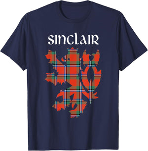Clan Sinclair Tartan Scottish Family Name Scotland Pride T-Shirt - T-Shirt | Navy
