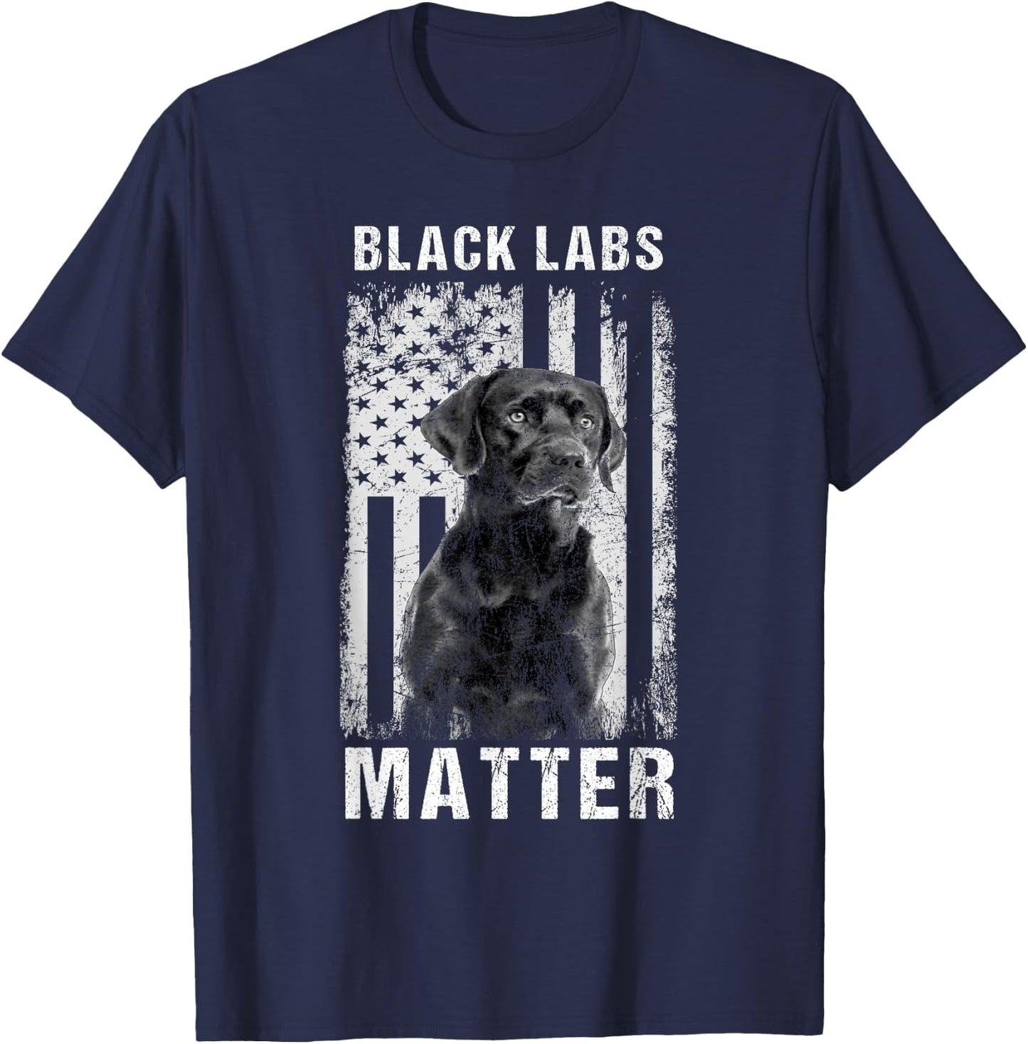 Black Labs Matter Labrador Retriever T-Shirt - T-Shirt | Navy