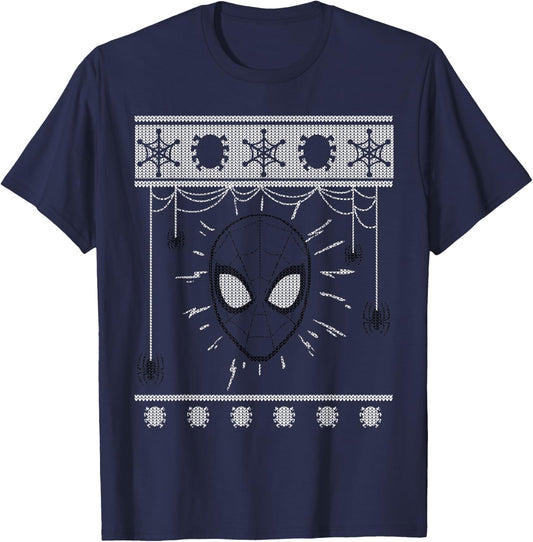 Marvel Spider-Man Spidey Sweater Holiday T-Shirt - T-Shirt | Navy