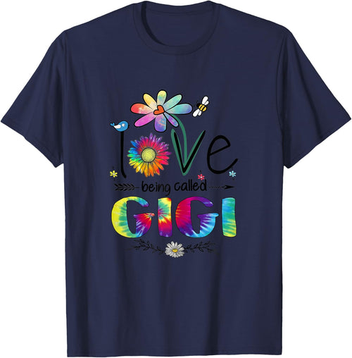 Love Being Called Gigi Daisy Tie Dye Cute Mother's Day Woman