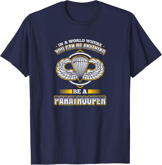 82nd Airborne | Military Jump Wings Paratrooper T-Shirt - T-Shirt | Navy