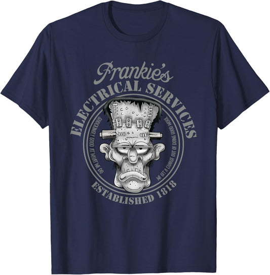Frankie's Electrical Services Hot Rod Rat Rod Monster T-Shirt - T-Shirt | Navy