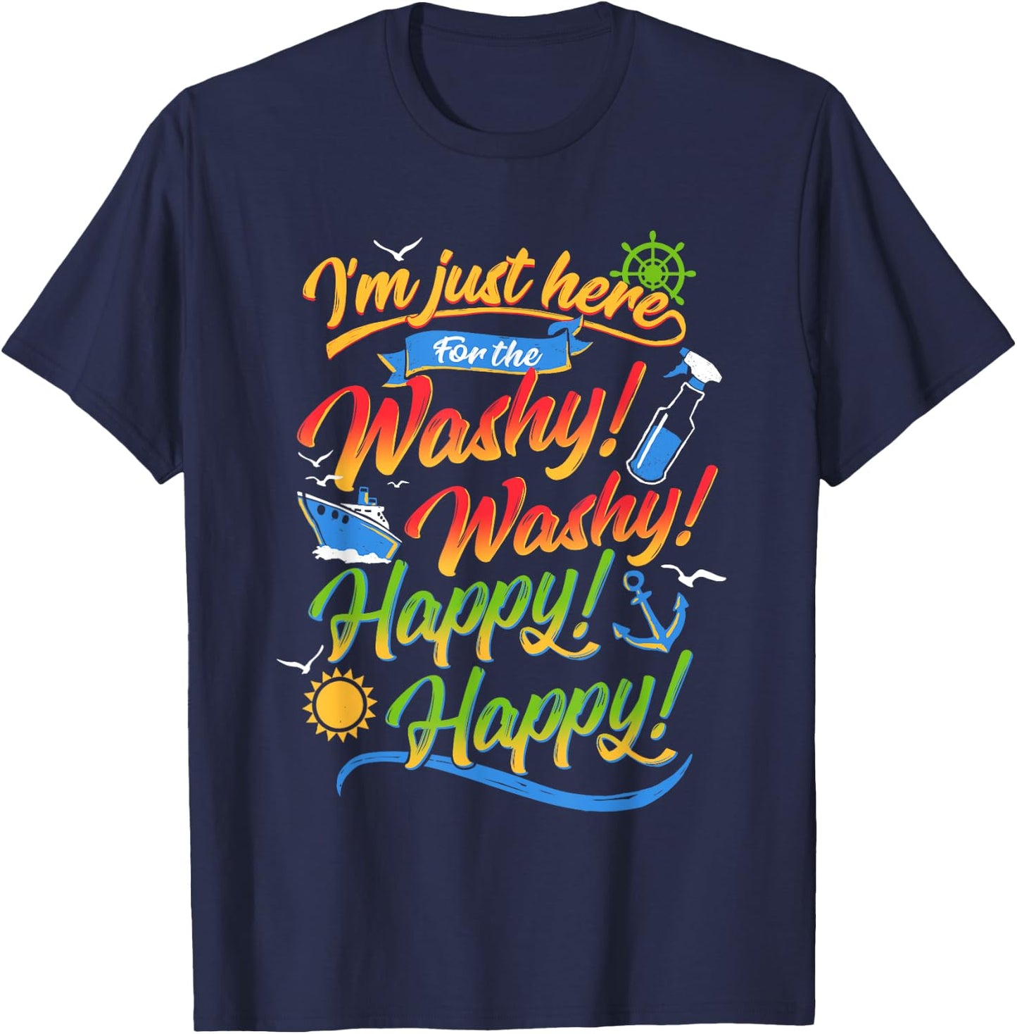 Washy Funny Family Cruise Ship Vacation Cruising 2020 Trip T-Shirt - T-Shirt | Navy