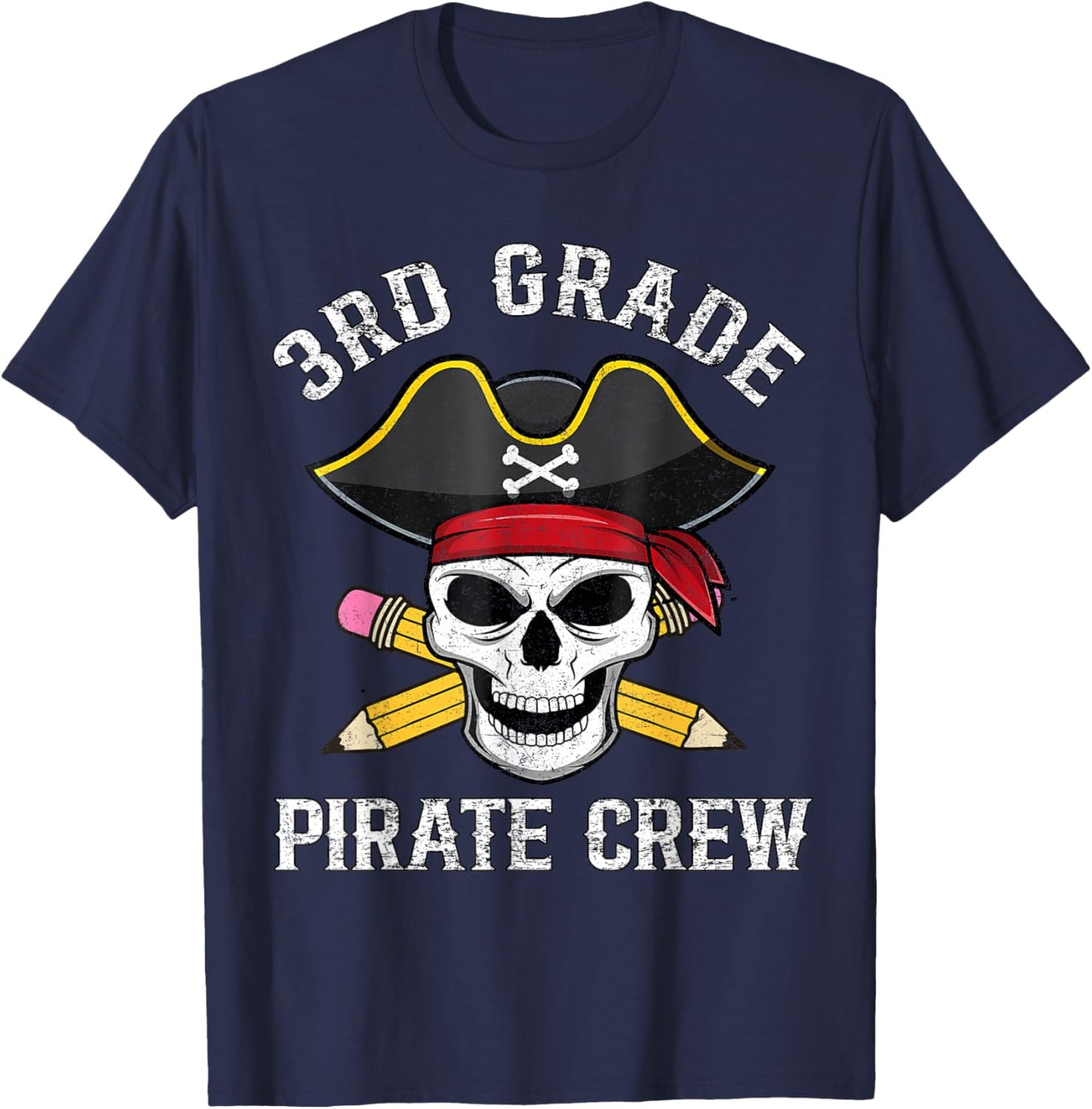 3rd Grade Teachers First Day School Pirate Back to School T-Shirt - T-Shirt | Navy