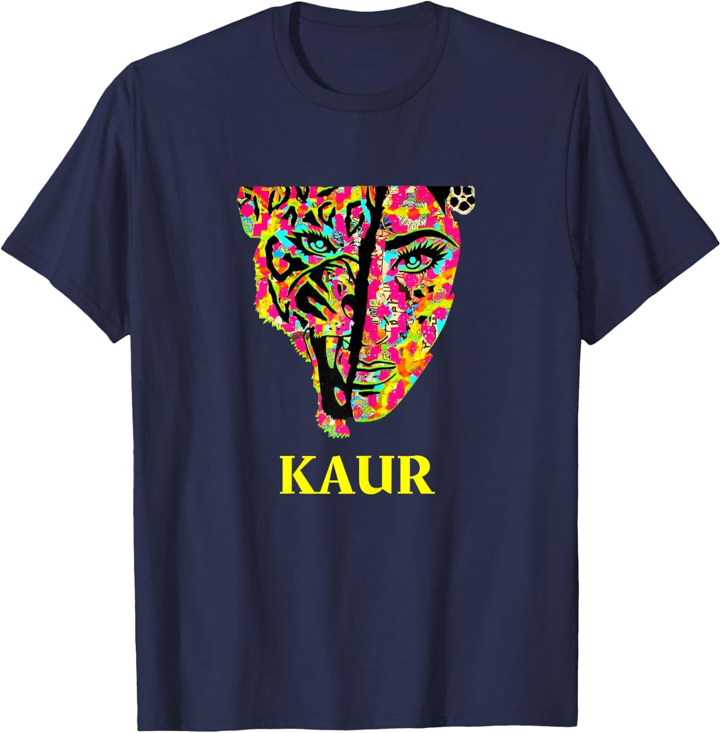 Kaur Sherni Lion - Sardarni, Sikh Punjabi, Woman Empowerment T-Shirt - T-Shirt | Navy