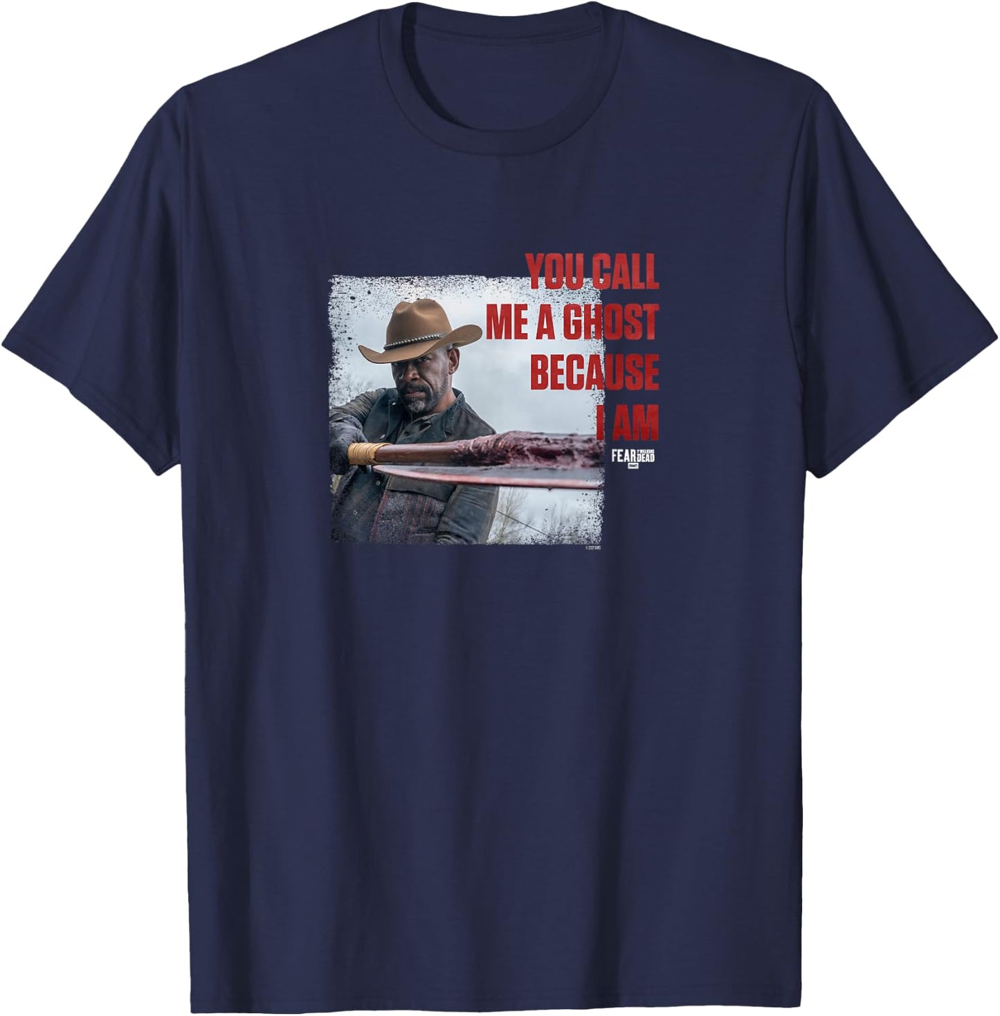 Fear The Walking Dead Morgan Call Me A Ghost T-Shirt - T-Shirt | Navy