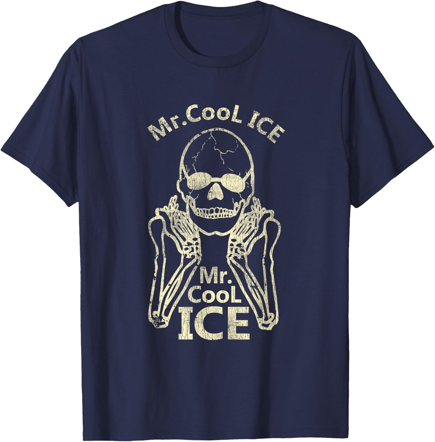 Mr Cool Ice Funny Skeleton Cool Ice T-Shirt - T-Shirt | Navy