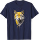 Wolf Lover Wolf Portrait T-Shirt - T-Shirt | Navy