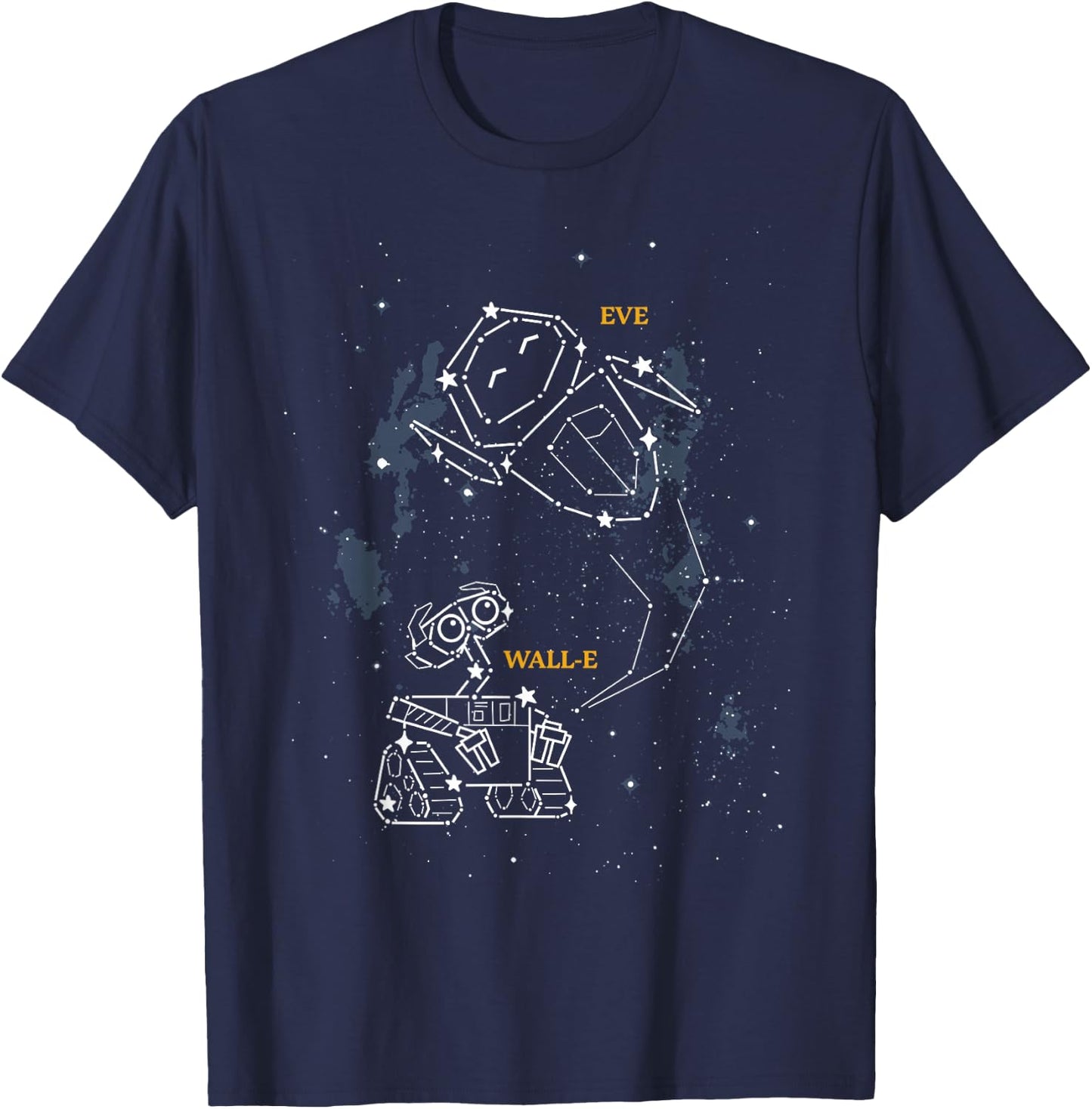 Disney Pixar Wall-E & Eve Constellations Small T-Shirt - T-Shirt | Navy