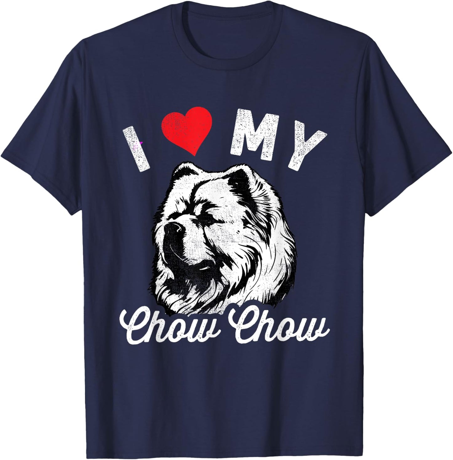 I Love My Chow Chow I Heart My Chow Chow T-Shirt - T-Shirt | Navy