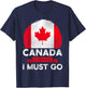 Canada Is Calling And I Must Go Canadian Flag Maple Leaf T-Shirt - T-Shirt | Navy