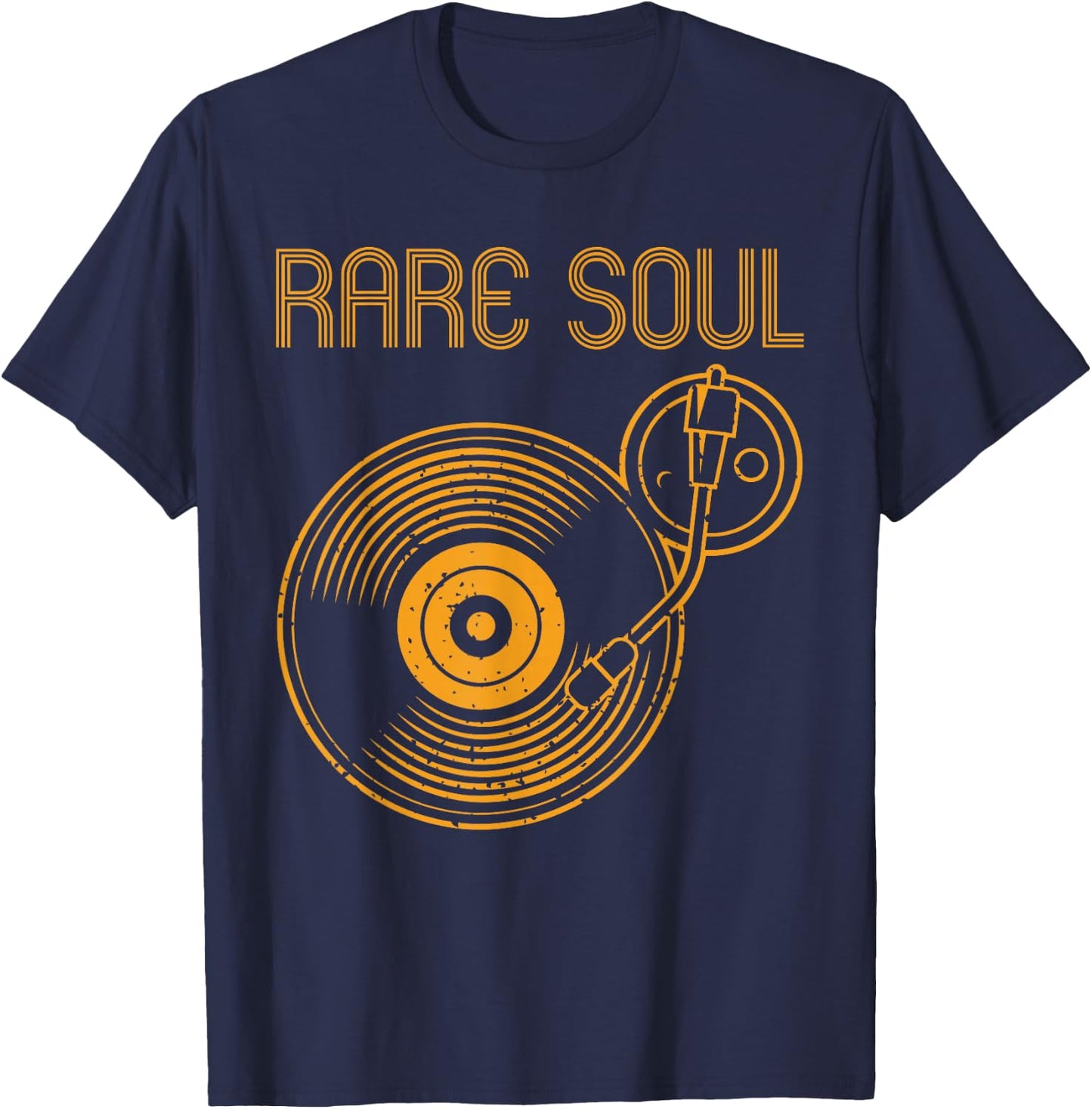 Classic Rare Soul Music Vintage Style DJ Turntable Gift T-Shirt - T-Shirt | Navy