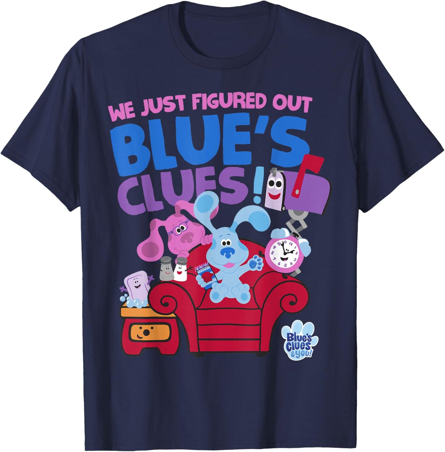 Blue's Clues & You Group Shot Just Figured Out Blue's Clues T-Shirt - T-Shirt | Navy