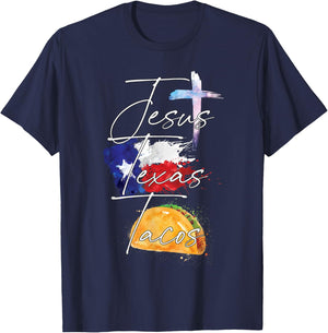 Jesus, Texas, Tacos T-Shirt - T-Shirt | Navy