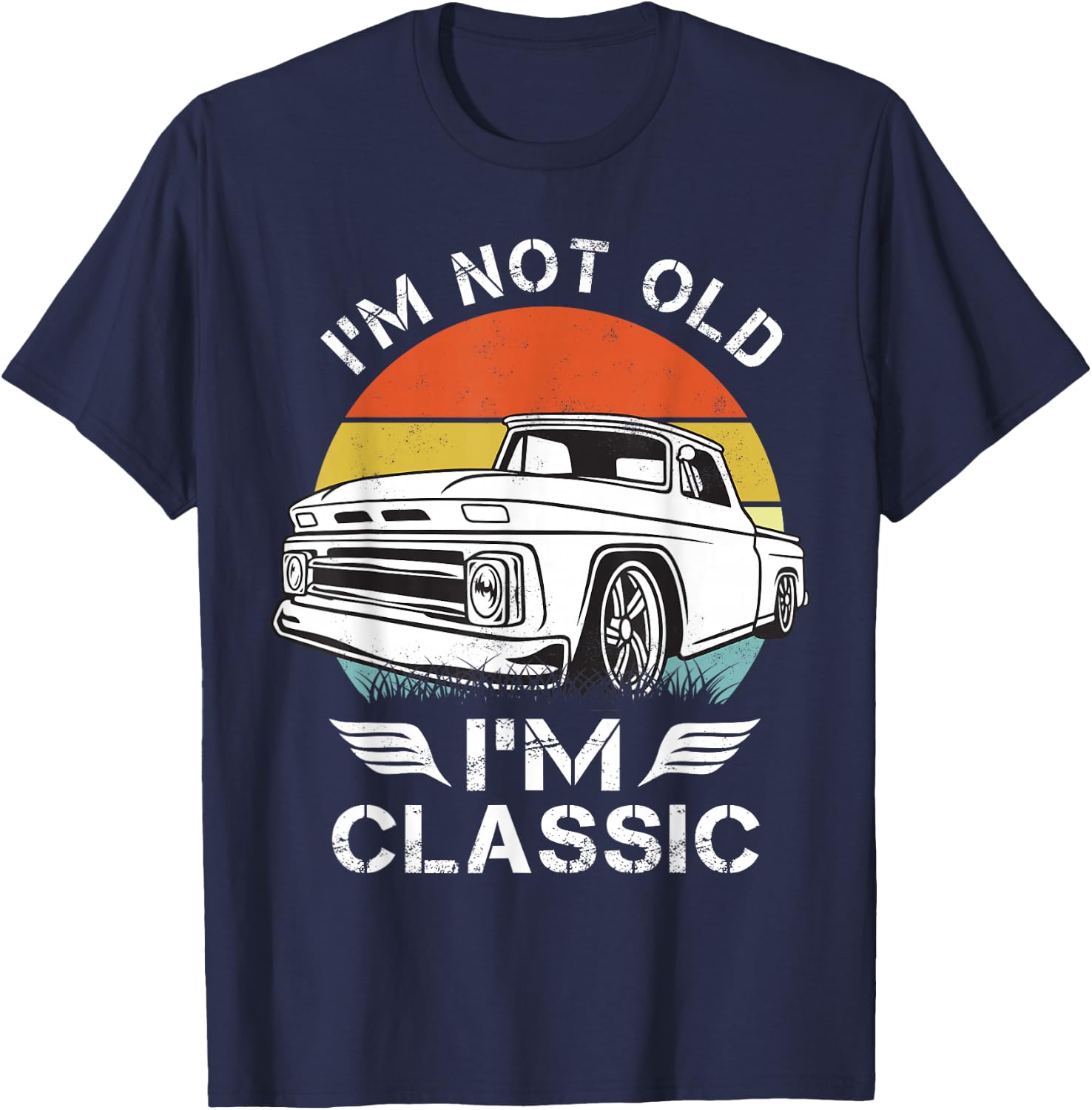 1966 chevys c10 truck , Small, Black T-Shirt - T-Shirt | Navy