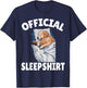 Golden Retriever Dog Official Sleepshirt Napping Pajamas T-Shirt - T-Shirt | Navy