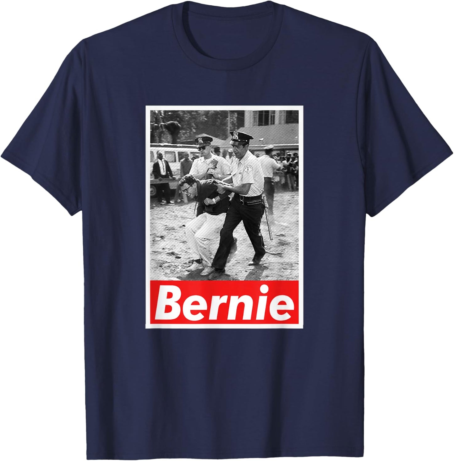 Bernie Sanders - 1963 Civil Rights Protest Arrest Bernie T-Shirt - T-Shirt | Navy