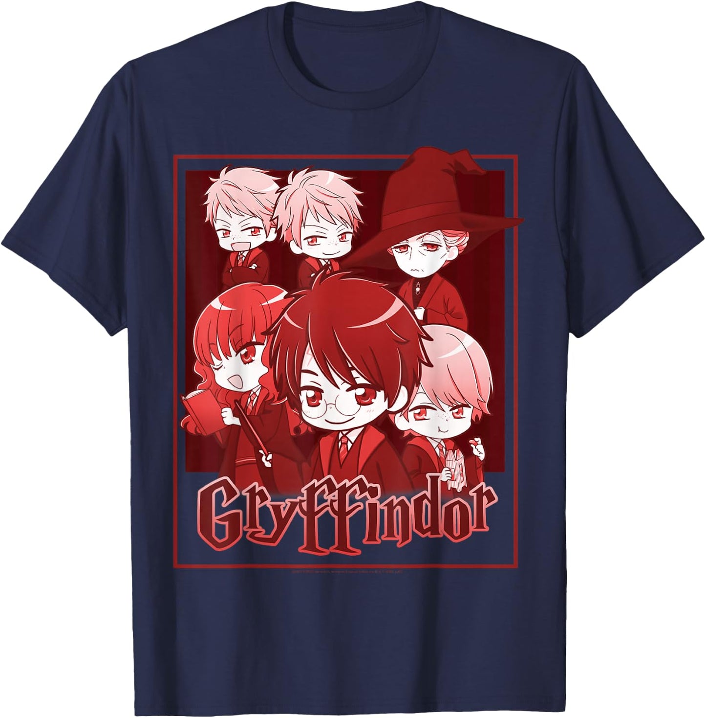 Harry Potter Gryffindor House Group Shot Anime T-Shirt - T-Shirt | Navy
