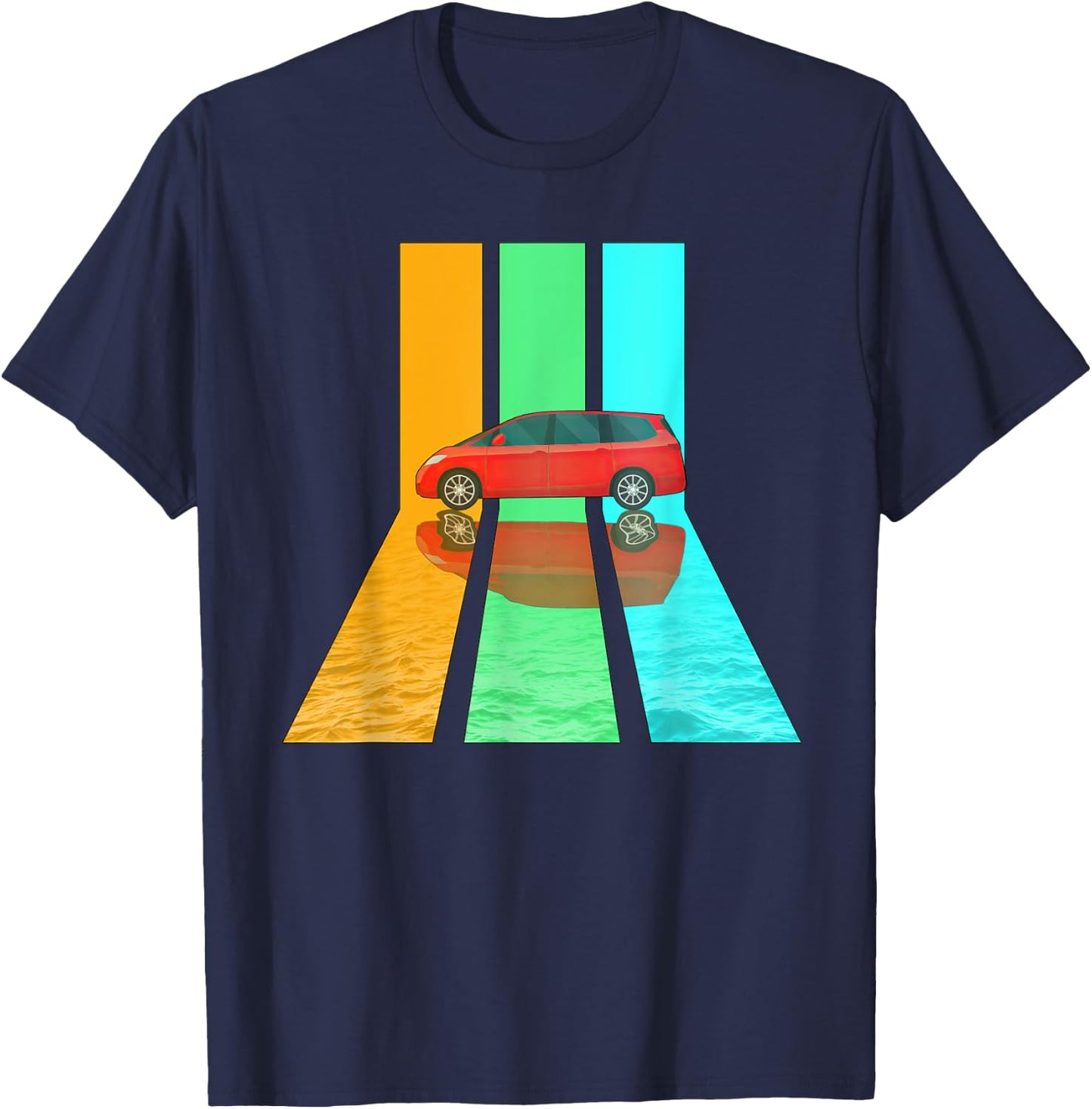 Retro 80s Vintage Style Minivan T-Shirt - T-Shirt | Navy