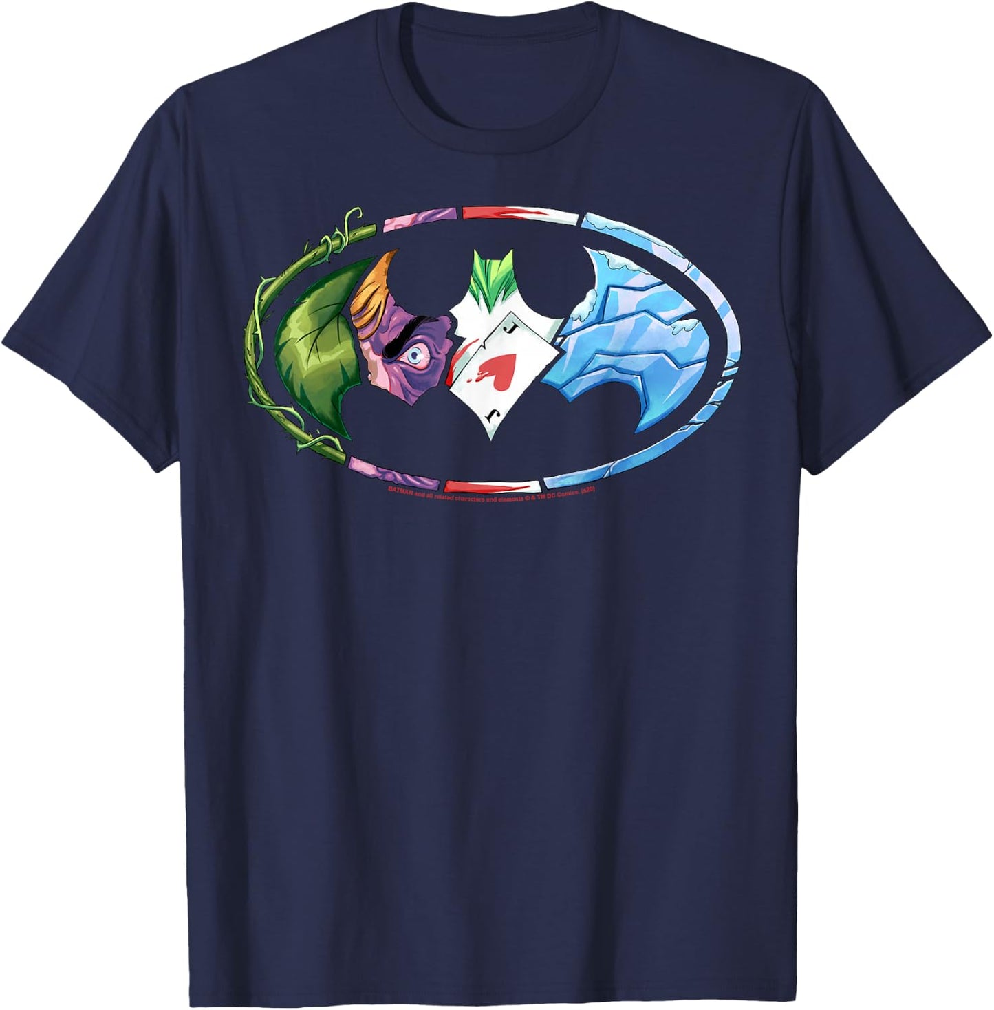 DC Comics Batman Villains Logo Small T-Shirt - T-Shirt | Navy