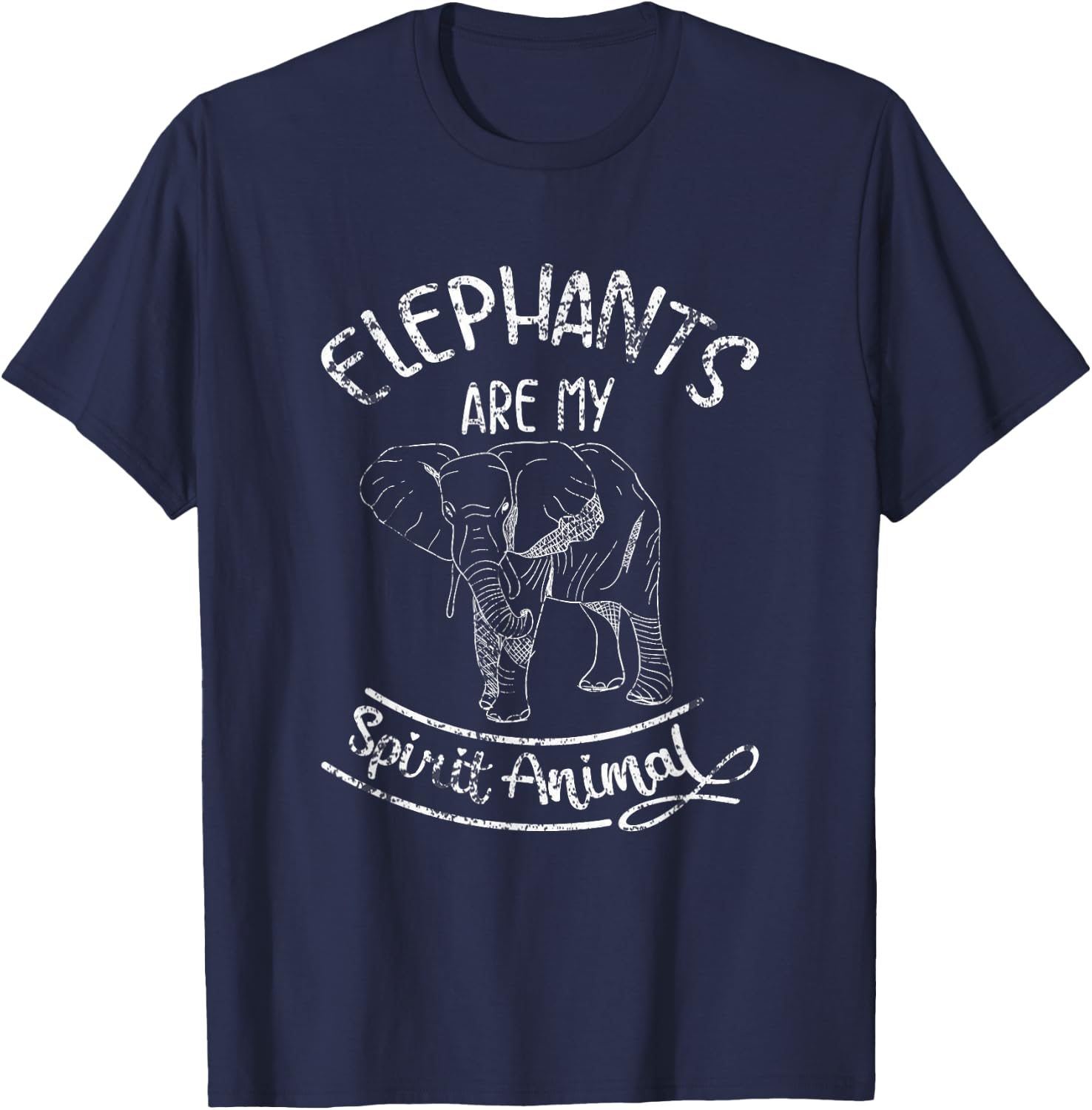 Elephants Are My Spirit Animal Elephant T-Shirt - T-Shirt | Navy